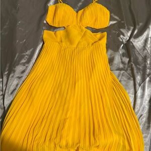 Vibrant Pleated Dress